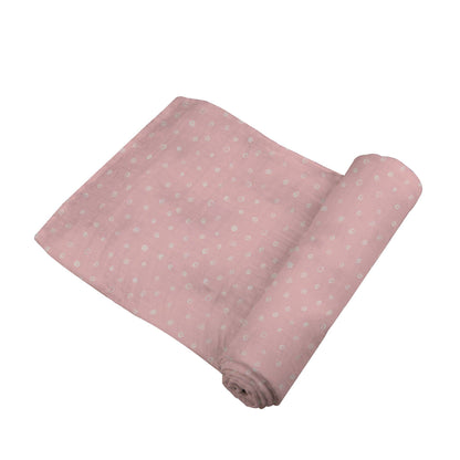 BABY - Pink Pearl Polka Dot Bamboo Swaddle