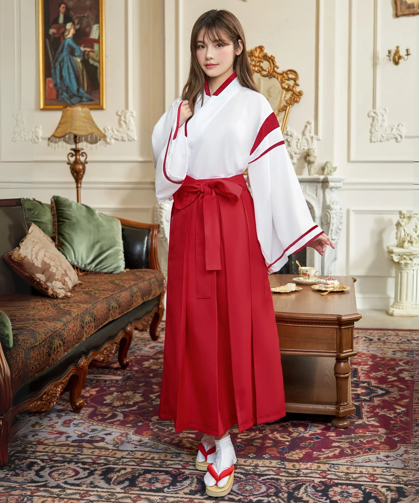 上品&簡単 ロング丈巫女コスチューム
