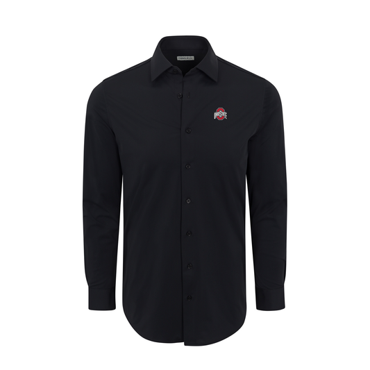 Ohio State Apex Performance Dress Shirt Black