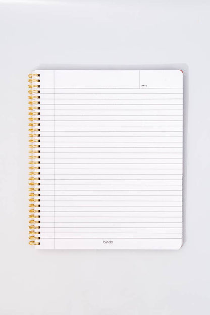 BANDO - Rough Draft Large Notebook, Floral Stripe