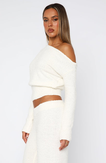 Please Be Mine Knit Sweater Off White